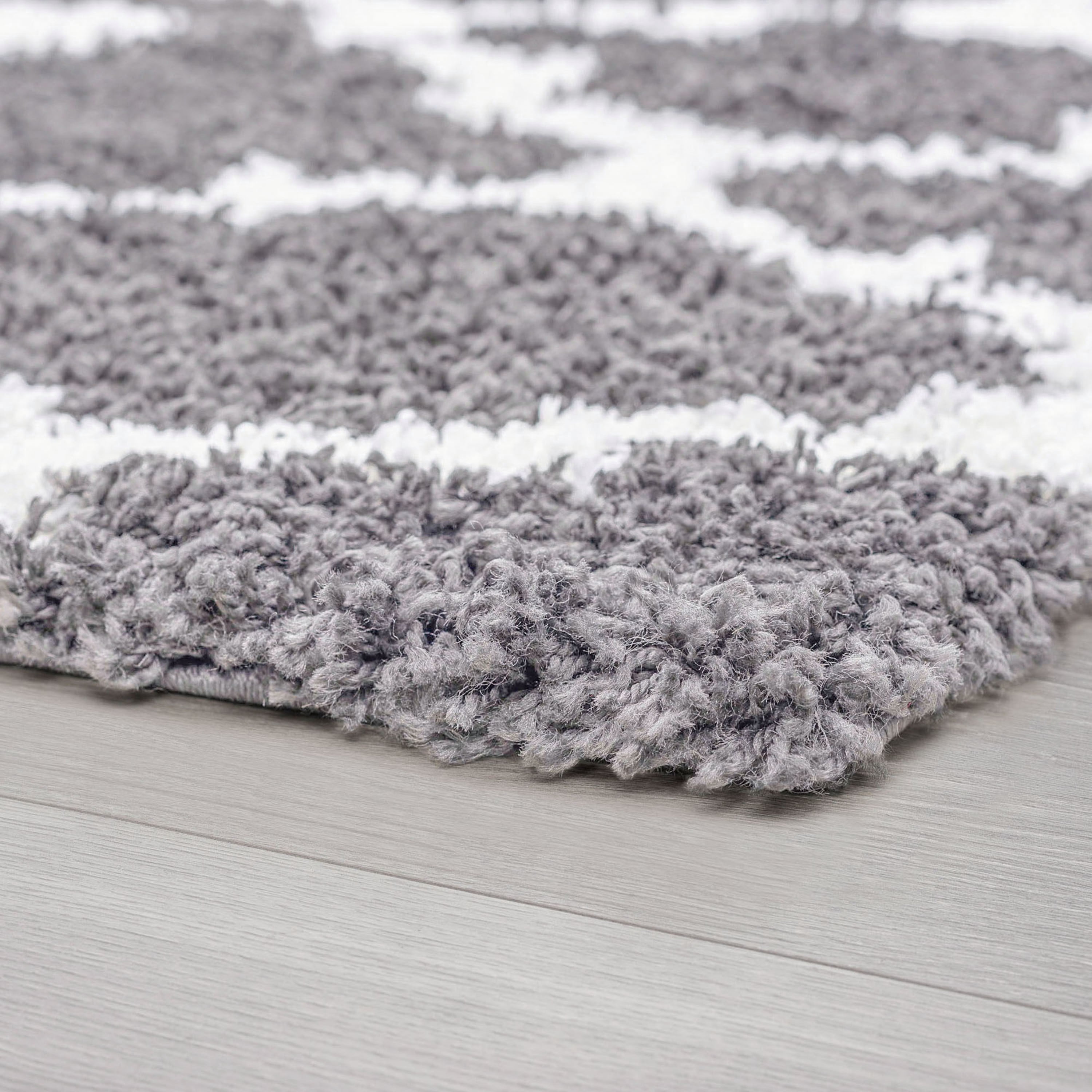 2x8 Modern Silver Runner Rugs for Hallway | Indoor Entry, Entryway, Walkway or Kitchen Rug 2'3'' x 7'3''