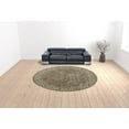thumbnail image 2 of HomeRoots 511286 10 ft. Green Brown & Taupe Wool Paisley Hand Tufted Handmade Stain Resistant Round Area Rug, 2 of 5