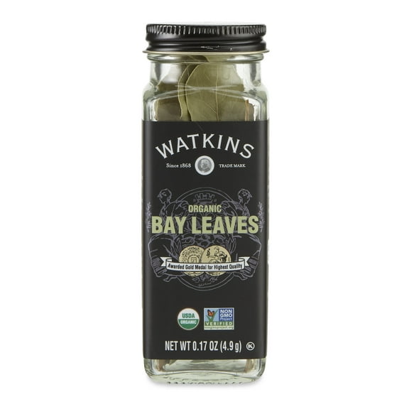 Watkins Gourmet Organic Spice Jar, Bay Leaves, .17 oz Jar