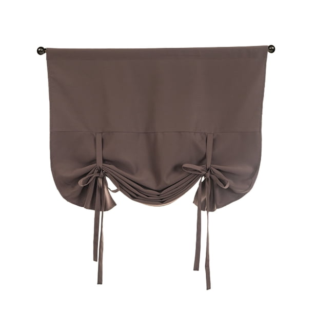 Cortina de amarre para ventana, cortinas de bolsillo con barra de oscurecimiento de habitación con aislamiento térmico para cocina