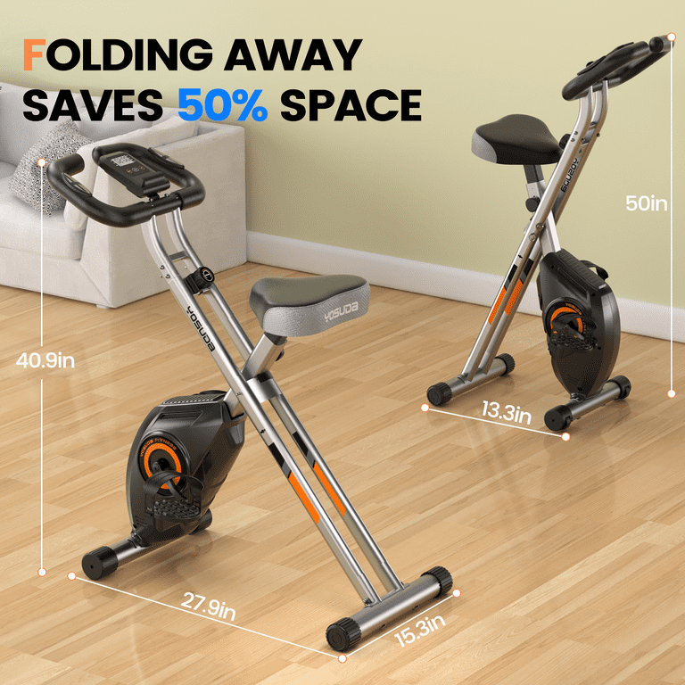FED Fitness Yosuda Folding Exercise Bike, 350lb Capacity photo 3