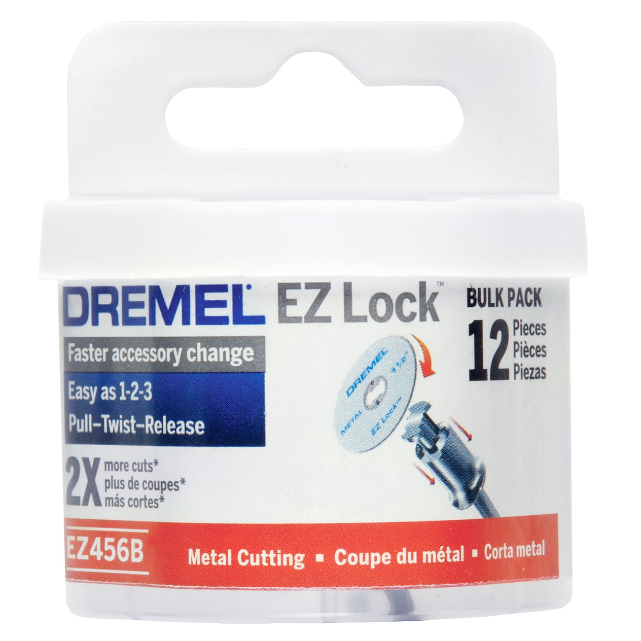 Dremel EZ456B-01 EZ Lock 1-1/2 inch Metal Cut-off Rotary Wheels for Rotary Tools, 12 Pack