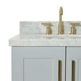 thumbnail image 5 of Ariel Taylor 37 In. Left Offset Oval Sink Vanity With Carrara White Marble Countertop In Grey, 5 of 11
