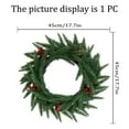 thumbnail image 3 of Realistic Christmas Wreath with Lifelike Needles & Leaves, Soft Rubber Holiday Decor for Door Wall Mantel, Versatile Wedding Party Home Office Decoration, Easy to Hang Festive Green Plant Wreath, 3 of 8