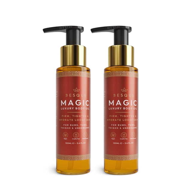 Aceite corporal Besque Magic, 100 ml, 2 unidades, reafirma la piel