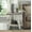As shown9, variant on LHKJ Contemporary Two-Tone Wood Shelf End Table in Weathered Walnut & Gray