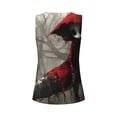 thumbnail image 5 of Lsque Dark Red Hooded Girl Printed Workout Tank Tops for Women, Athletic Sports Tank Tops, Compression Sleeveless Dry Fit Shirts,Sleeveless Yoga Shirt-XX-Large, 5 of 9