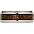 thumbnail image 4 of Stainless Steel Polished With Koa Wood Inlay Enameled 8mm Band (Size 10) Made In China sr400-10, 4 of 6