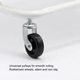 thumbnail image 4 of Rolling Utility Cart, 360 Rotating Wheels Organizer Trolley Handle  for Kitchen Black,White, 4 of 7
