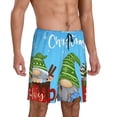 thumbnail image 2 of Susaid Merry Christmas Gnome Print Mens Shorts, Breathable Lounge Sleepwear Set with Elastic Waistband and Pockets-XX-Large, 2 of 6