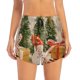 thumbnail image 2 of Balery Holiday Christmas Stars Pantalones cortos deportivos para mujer con forro y dos bolsillos, elásticos, para entrenamiento, gimnasio, yoga-Large, 2 of 7
