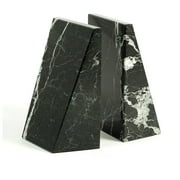Bey-Berk Marble Zebra Book Ends 6"H Black (R10H)
