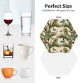 thumbnail image 6 of Lsque Butterflies And Peacock Feathers Pattern 4" Drink Coasters Set of 4, PVC Leather Absorbent Coasters, Table Coaster Set Decorative Coffee Cup Coasters Housewarming Gift -Hexagon, 6 of 6