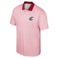 thumbnail image 2 of Men's Colosseum White/Crimson Washington State Cougars Print Stripe Polo, 2 of 3