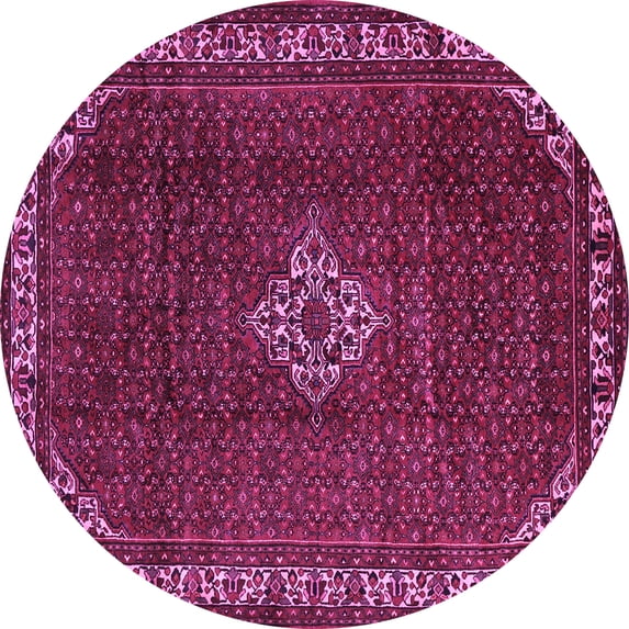 Ahgly Company Indoor Round Persian Purple Traditional Area Rugs, 6' Round