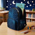 thumbnail image 4 of SEANATIVE School Backpack for Teen Girls Boys Elementary Middle High School Rucksack Bookbag Lightweight Schoolbag with Zipper Front Pocket for Travel, Abstract Pattern Blue, 4 of 7