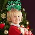 thumbnail image 1 of Diadema navideña brillante con lentejuelas para mujeres - Tocado rojo, blanco verde con purpurina para fiestas navideñas y celebraciones de Nochevieja, 1 of 6