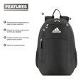 thumbnail image 2 of adidas Unisex Striker II Team Backpack, Black/White, One Size, 2 of 5