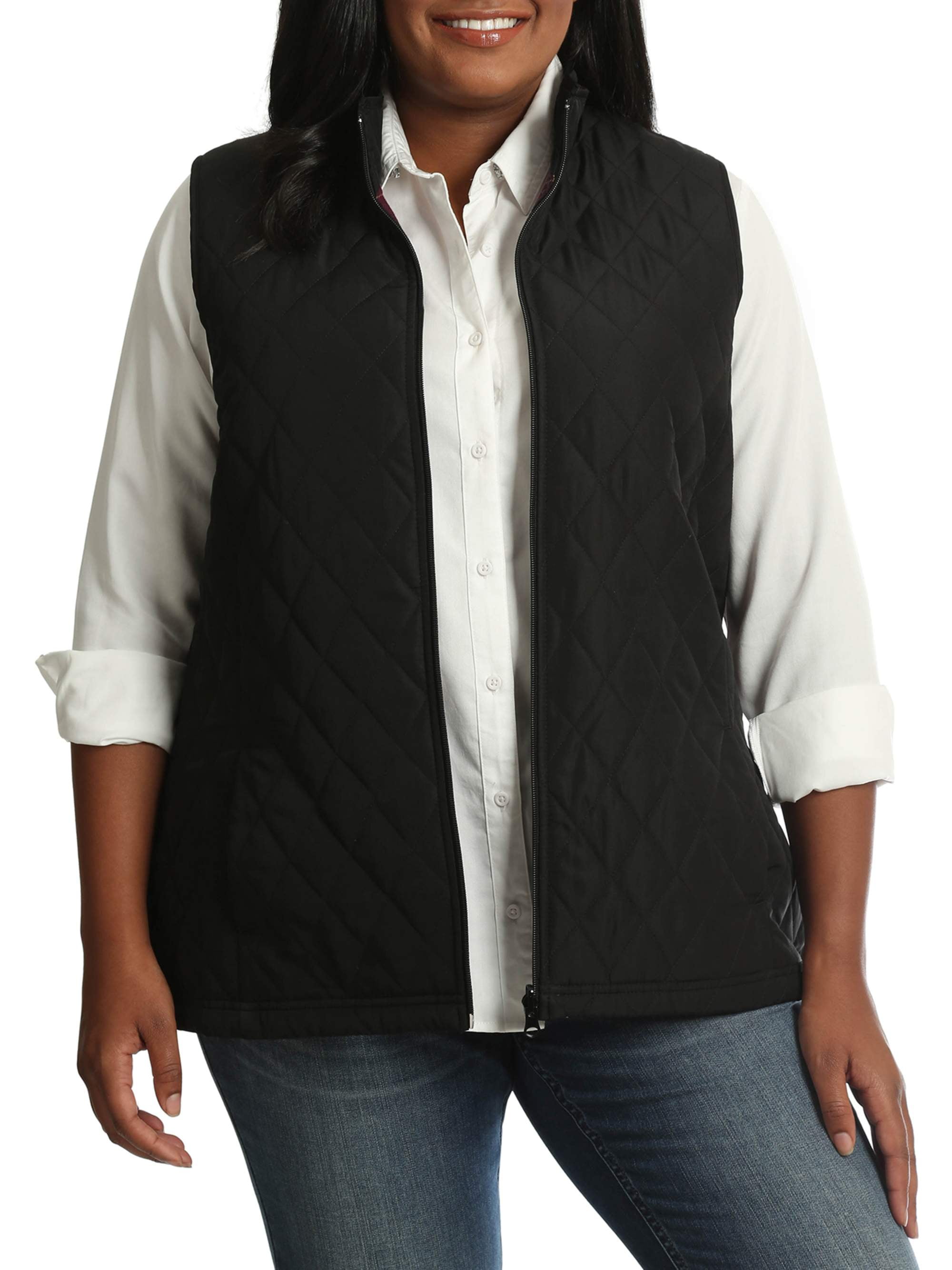 Women's Plus Quilted Reversible Vest