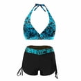 thumbnail image 4 of MKLEKYY Womens Swimsuit Women's Neck Lace Up Two Piece Swimsuit Set Back Lace Up Swimsuit Set, 4 of 4