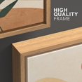 thumbnail image 5 of IDEA4WALL Framed Canvas Print Wall Art Set of 3 Mid-Century Geometric Sunlight Palm Leaf Nature Abstract Shapes Minimalism Boho Decor for Living Room, Bedroom, Office - 16"x24"x3 Natural, 5 of 5