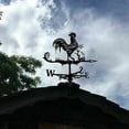 thumbnail image 5 of Veleta de metal rústica con forma de gallo, regalo perfecto para exteriores, decoración de granja vintage y guía de dirección del viento para jardín, 5 of 5