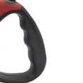 thumbnail image 4 of Correa retráctil para mascotas con botón de control y asa ergonómica, correa segura para pasear perros, para gatos y conejos, 5 m, color rojo, 4 of 12