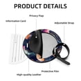thumbnail image 4 of Jellyfish 2pcs PU Leather Round Bag Tags Suitcase Handbag Tags with Privacy Cover and Name ID Tag for Travel Luggage, Handbags, Backpacks, School Bags, 4 of 6