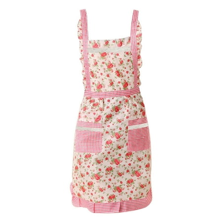 

Clearance CNEWQJY Kitchen Apron Waterproof Apron Princess Apron Little Red Flower Thickened Double Layer Princess Apron Is Available In Many Styles