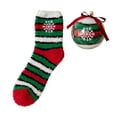 thumbnail image 2 of siminsem Fuzzy Socks for Women Christmas Cozy Fluffy Warm Winter Slipper Socks Cute Soft Plush Holiday Stocking Stuffers Xmas Gifts for Her Family Friends Girls, F,A, 2 of 5