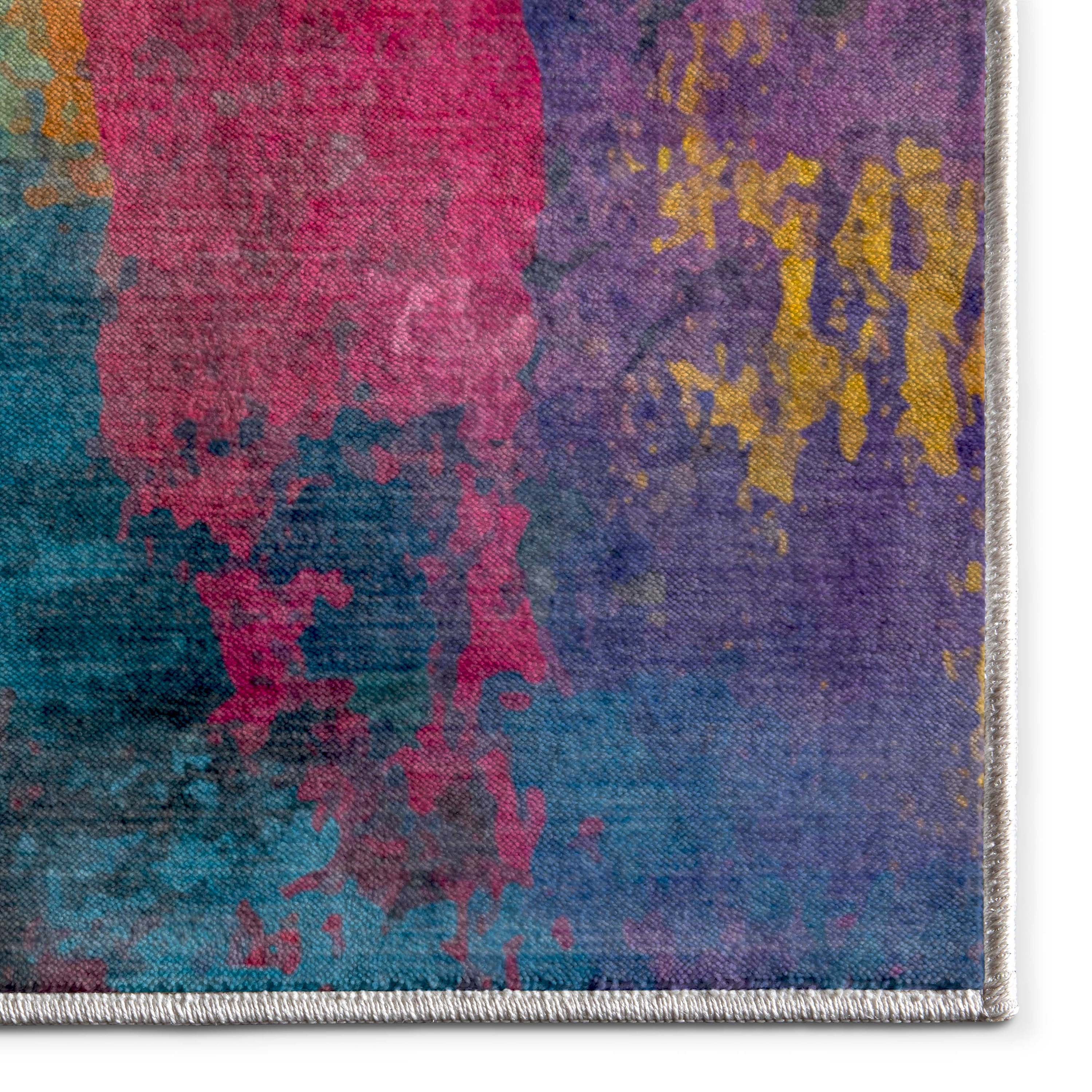 Well Woven Energie 3'3" x 5' Rug – Vibrant Multicolor, Stain-Resistant & Easy to Clean