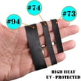thumbnail image 2 of Black #73 Large Premium Outdoor Rubberbands .375 inch Wide, Made in USA, High Heat UV Resistant Platinum Rubber Crepe Band Approx. 240 per LB, 60 per 1/4lb (3" Long x 3/8" W) (0.25, Pounds) …, 2 of 7