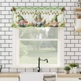 thumbnail image 4 of Christmas Green Valances for Windows Dwarf Elf Rod Pocket Curtain Valance Window Treatment Short Curtains for Kitchen Living Room, 54"x18", 4 of 5