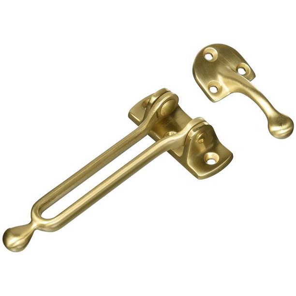 250033 Security Door Guard, Vintage Brass