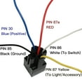 thumbnail image 3 of EPAuto Harnais de Relais 30/40 AMP Spdt 12V Style Bosch - Lot de 4, 3 of 4