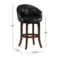 thumbnail image 2 of Hillsdale Furniture Dartford Upholstered Wood Bar Height Stool, Dark Brown Cherry, 2 of 11