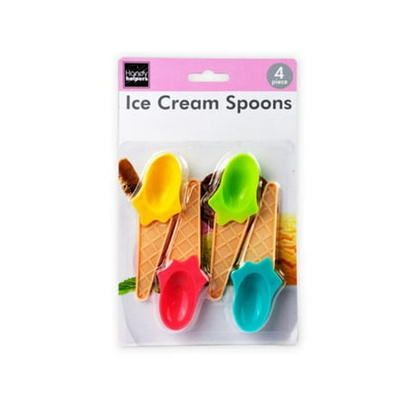 

Kole Imports HB629-36 Plastic Ice Cream Spoons Pack of 4 - Pack of 36