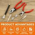 thumbnail image 3 of Ikoopy Glass Cutting Kit Practical Glass Cutter Tool Kit with Running Pliers Breaking Pliers Oil Dripper Tool Bag for Tile Mirror Stone DIY Project, 3 of 13