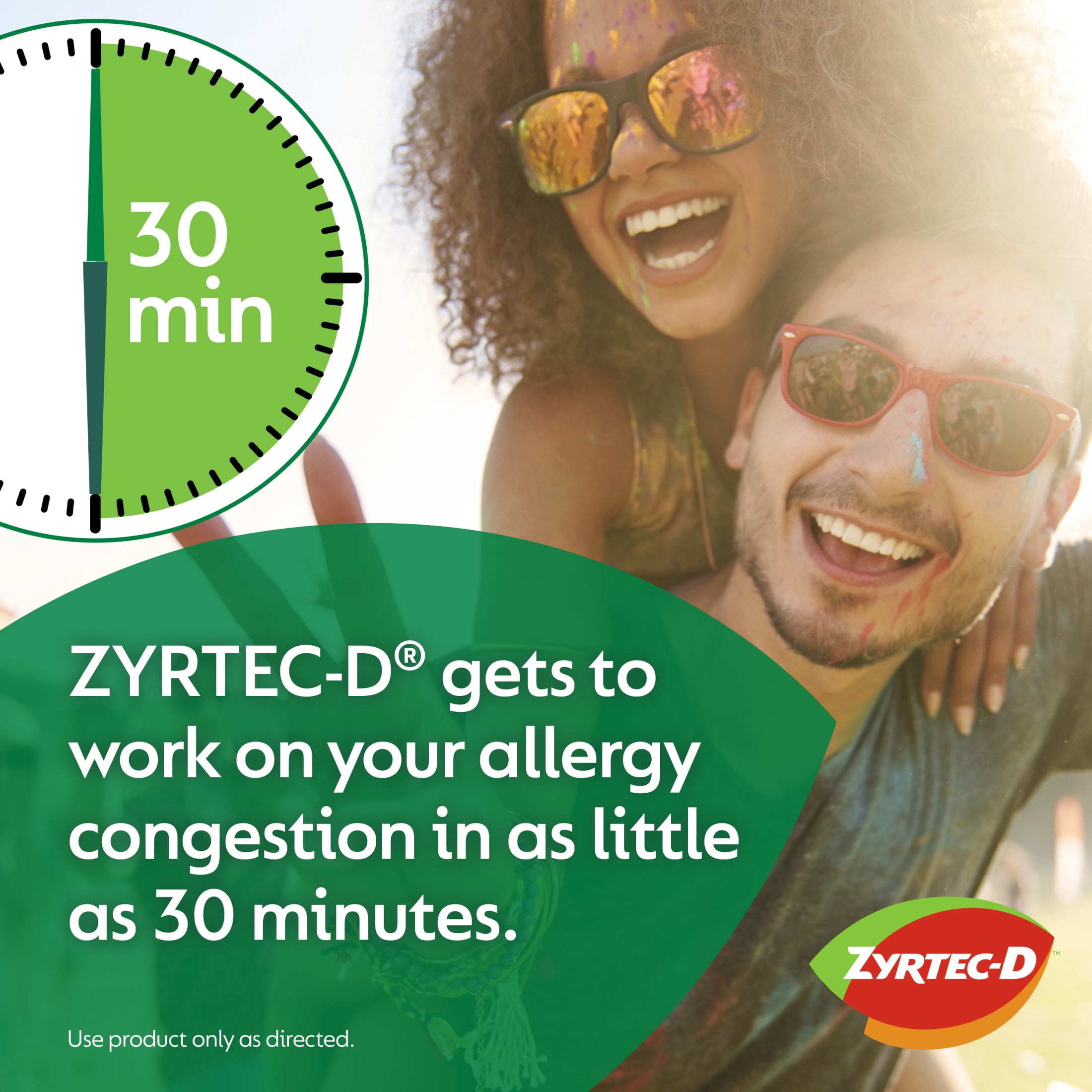 Zyrtec-D 12 Hour Allergy Relief & Nasal Decongestant Tablets, 24 Ct