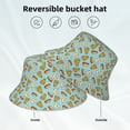 thumbnail image 5 of Daiia Hot Dog Pizza Pattern Bucket Hat - Trendy Cotton Sun Hat for Beach, Golf, Fishing - Fun Outdoor Vacation Boonie for Men and Women, 5 of 9