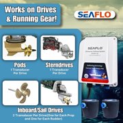 SEAFLO Ultrasonic Hull Defense System Prevents Barnacle & Algae Growth, Fully Automated 24/7 Protection, Protects Hull, Drives & Running Gear, Covers 400 sq.ft – (1-Transducer System)