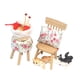 thumbnail image 5 of Juego de sillas en miniatura para casa de muñecas a escala 1/12 con caja de costura, mesa de comedor y silla. Estilo B, 5 of 9