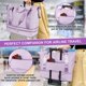 thumbnail image 3 of Bolsa de Viaje Impermeable con Bucle para Maleta, Compartimentos Separados Artículos Secos de Mojados, Unisex, Fin de Semana, Hospital, Equipaje de Mano, 29L, #04 Morado, 3 of 5