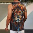 thumbnail image 3 of ZCFZJW Cute Animal Print Tank Tops for Men Big and Tall Regular Fit Casual Summer Sleeveless Graphic Tees Shirt Trendy Crew Neck Workout Tshirt Vest Multicolor#05 XL, 3 of 7