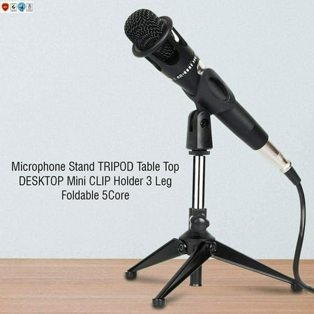 Mini Microphone Stand Tripod Universal Adjustable Desk Microphone Stand Portable Foldable Table Top Desktop Stand