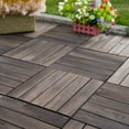 thumbnail image 2 of Outsunny Wood Interlocking Deck Tiles, 27 Pcs Outdoor Flooring Tiles, 2 of 10