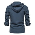 thumbnail image 3 of Kureaily Mens Fashion Simple Slim Fit Solid Color Pocket Decoration Cardigan Long Sleeve Coat, 3 of 7