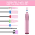 thumbnail image 5 of Rosa 7 Piezas Juego de Brocas de Cerámica para Uñas Profesional Quitar Gel Acrílico Cutícula Acrílico Diamante Carburo Brocas para Uñas Herramientas para Manicura Pedicura Uso en el Hogar Rojo Verde, 5 of 5