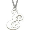 Personalized Planet Script Initial Sterling Silver Pendant