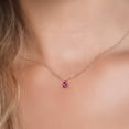 thumbnail image 3 of Gem Stone King 14K Yellow Gold Pure Pink Mystic Topaz Necklace for Women | 1.00 Cttw | Gemstone November Birthstone | Pear Shape 8X5MM | With 18 inch Chain, 3 of 6